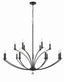 Crystorama Mila 15 Light Black Chandelier