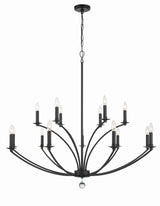 Crystorama Mila 15 Light Black Chandelier