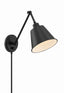 Crystorama Mitchell 1 Light Matte Black Task Sconce