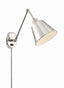 Crystorama Mitchell 1 Light Polished Nickel Task Sconce