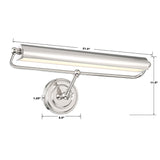 Crystorama Miller Integrated LED Polished Nickel Picture Light