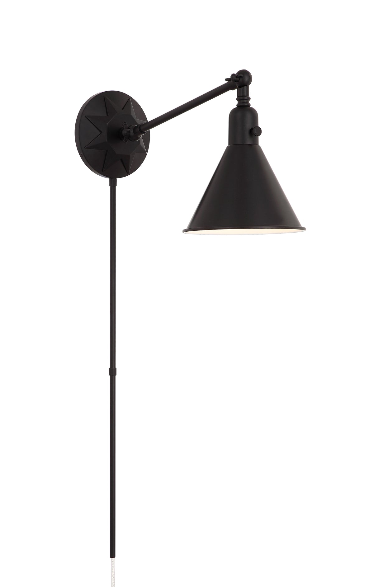 Crystorama Morgan 1 Light Matte Black Task Sconce