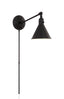 Crystorama Morgan 1 Light Matte Black Task Sconce