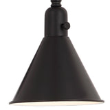 Crystorama Morgan 1 Light Matte Black Task Sconce