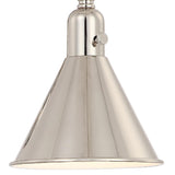 Crystorama Morgan 1 Light Polished Nickel Task Sconce