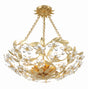 Crystorama Marselle 6 Light Antique Gold Semi Flush Mount