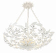 Crystorama Marselle 6 Light Matte White Semi Flush Mount