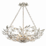 Crystorama Marselle 6 Light Antique Silver Chandelier