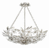 Crystorama Marselle 6 Light Antique Silver Chandelier