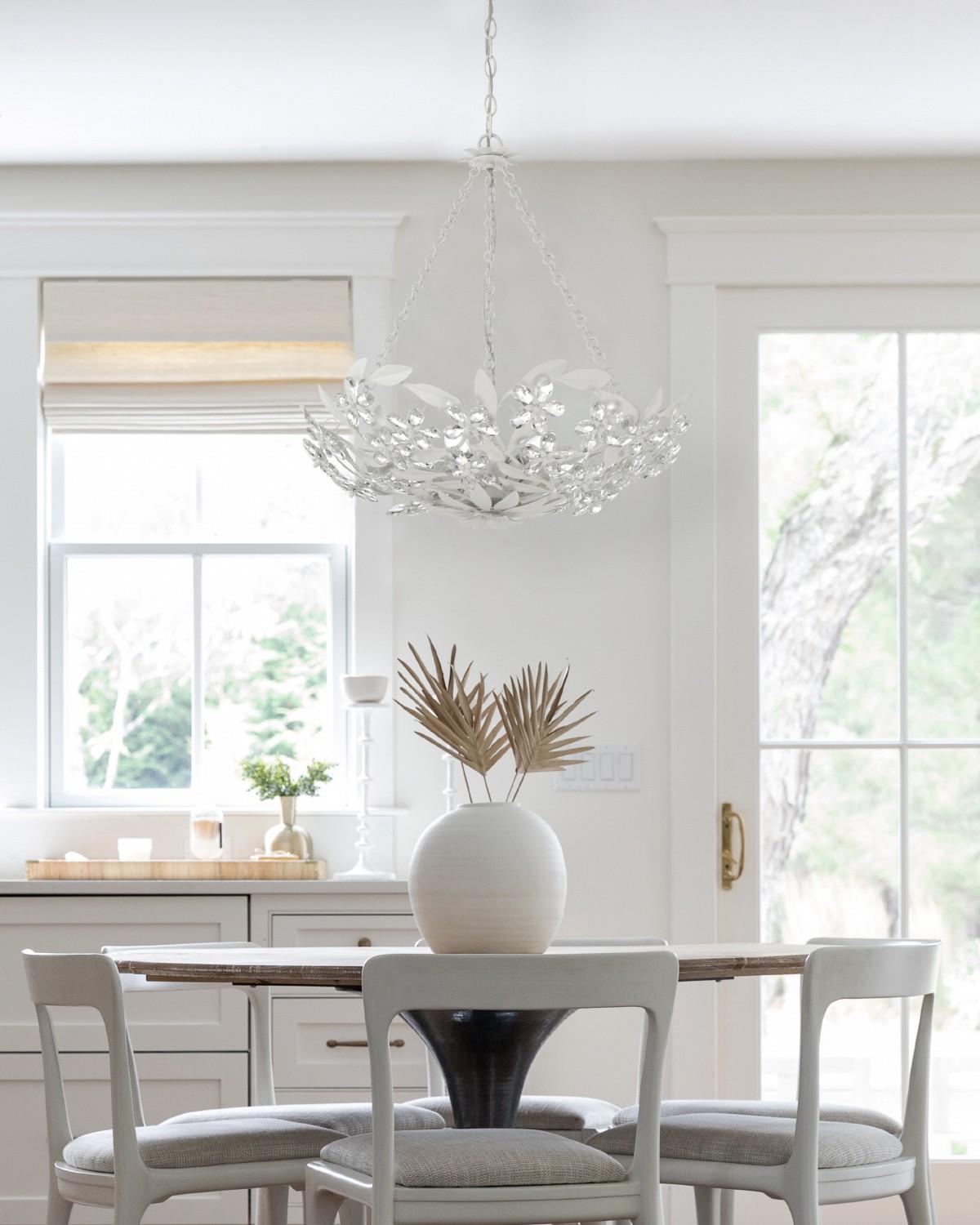 Crystorama Marselle 6 Light Matte White Chandelier