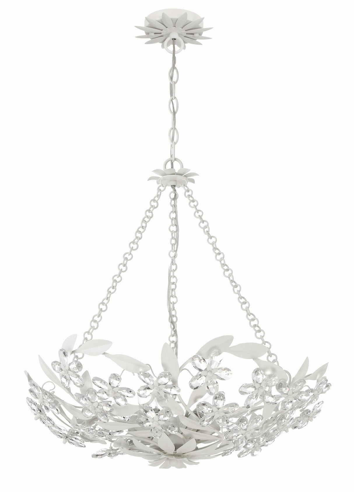 Crystorama Marselle 6 Light Matte White Chandelier