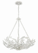 Crystorama Marselle 6 Light Matte White Chandelier
