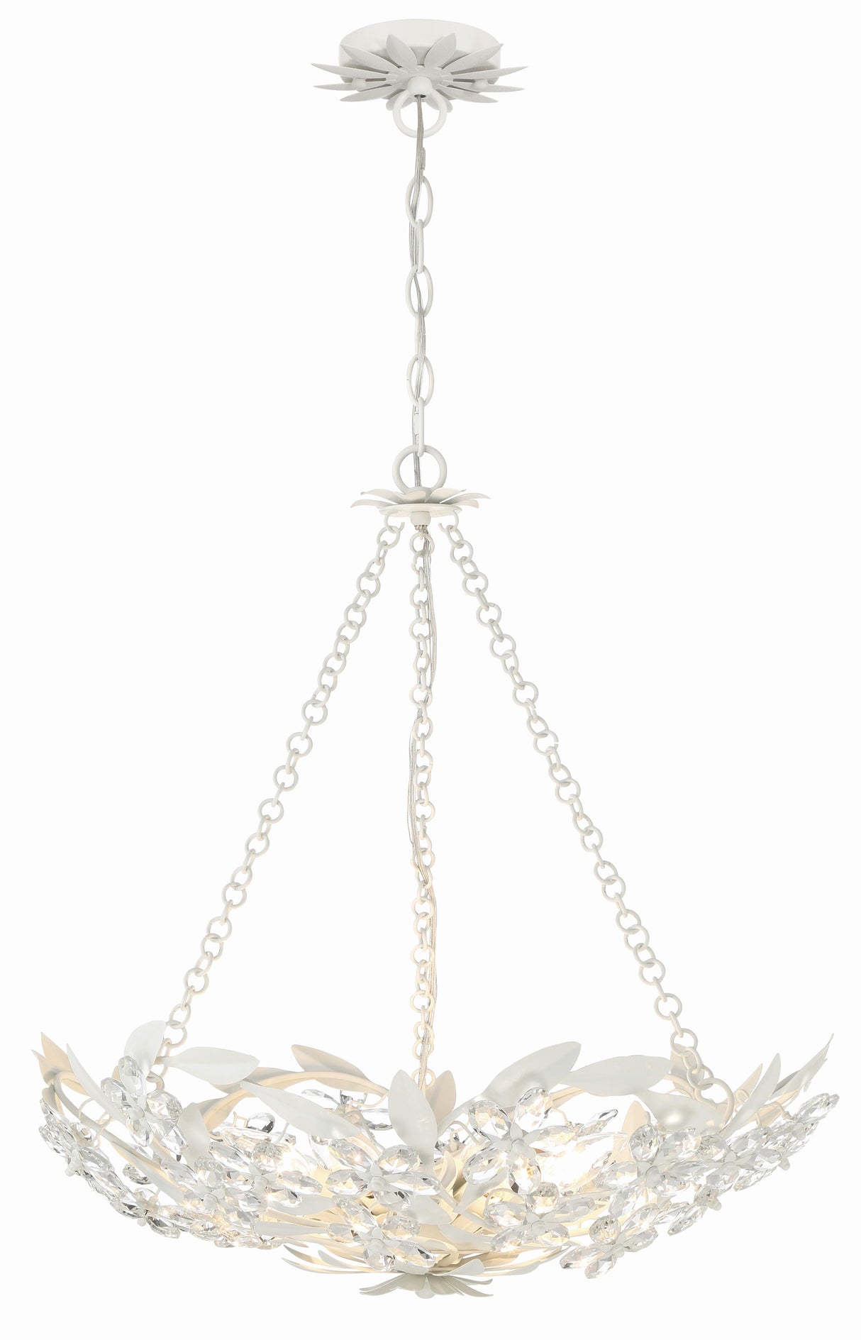 Crystorama Marselle 6 Light Matte White Chandelier