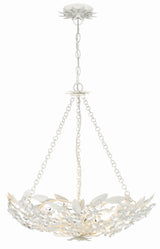 Crystorama Marselle 6 Light Matte White Chandelier