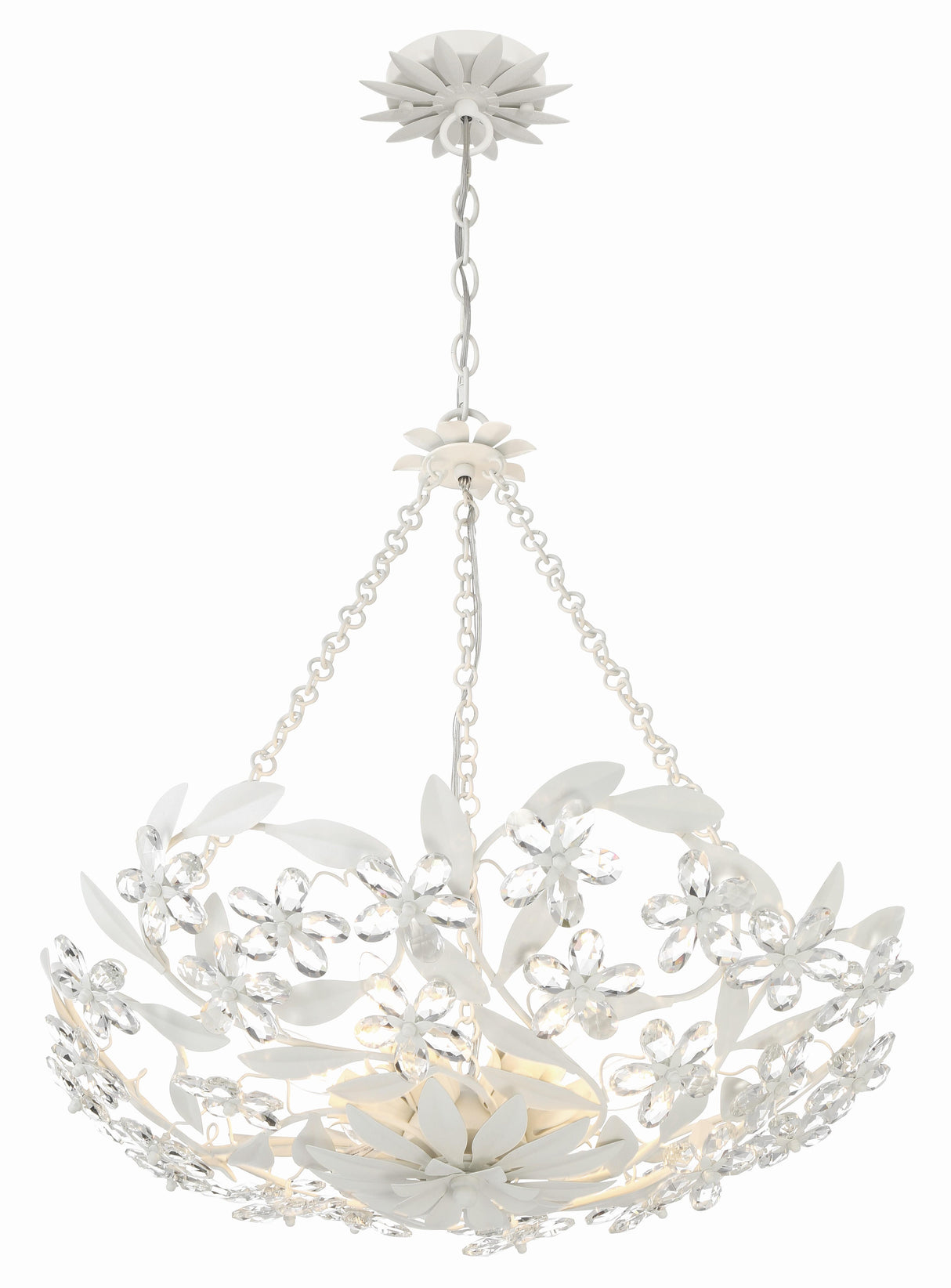 Crystorama Marselle 6 Light Matte White Chandelier