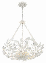 Crystorama Marselle 6 Light Matte White Chandelier