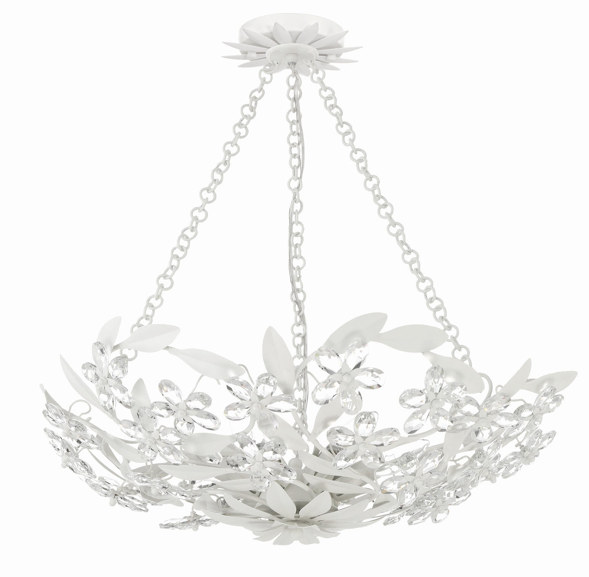 Crystorama Marselle 6 Light Matte White Chandelier