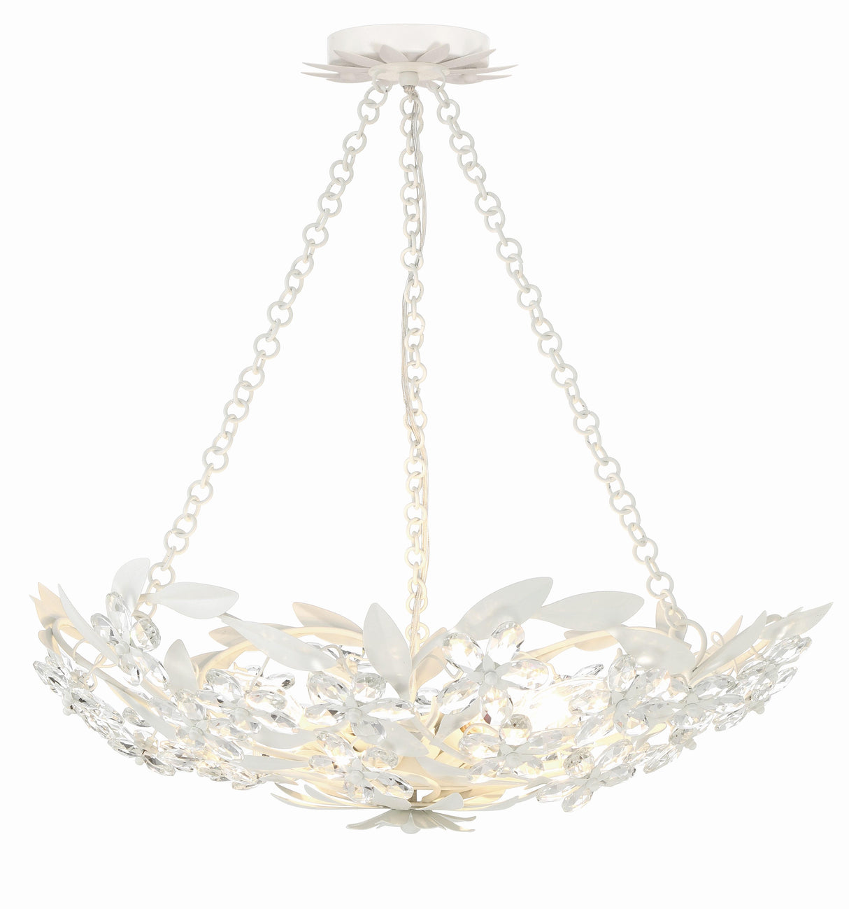 Crystorama Marselle 6 Light Matte White Chandelier