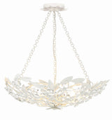 Crystorama Marselle 6 Light Matte White Chandelier