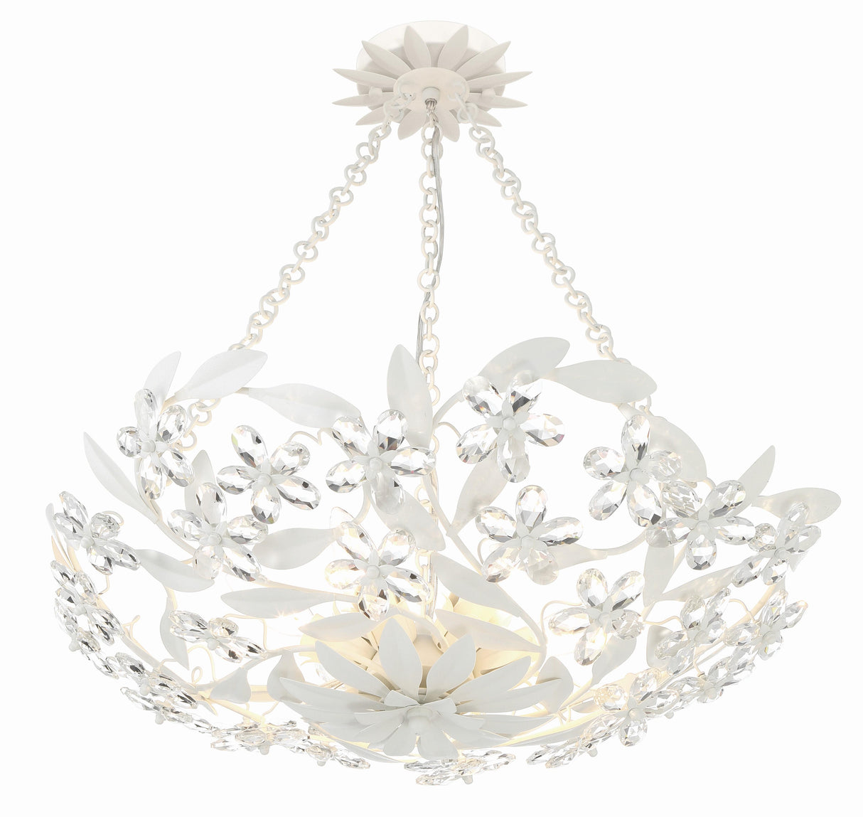 Crystorama Marselle 6 Light Matte White Chandelier