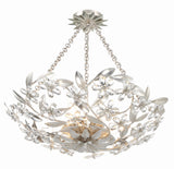 Crystorama Marselle 6 Light Antique Silver Semi Flush Mount