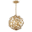 Crystorama Marselle 4 Light Antique Gold Mini Pendant