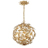 Crystorama Marselle 4 Light Antique Gold Mini Pendant