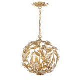 Crystorama Marselle 4 Light Antique Gold Mini Pendant