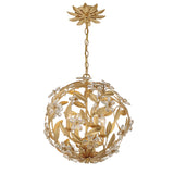 Crystorama Marselle 4 Light Antique Gold Mini Pendant