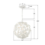 Crystorama Marselle 4 Light Matte White Mini Pendant