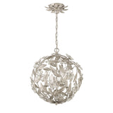 Crystorama Marselle 4 Light Antique Silver Mini Pendant