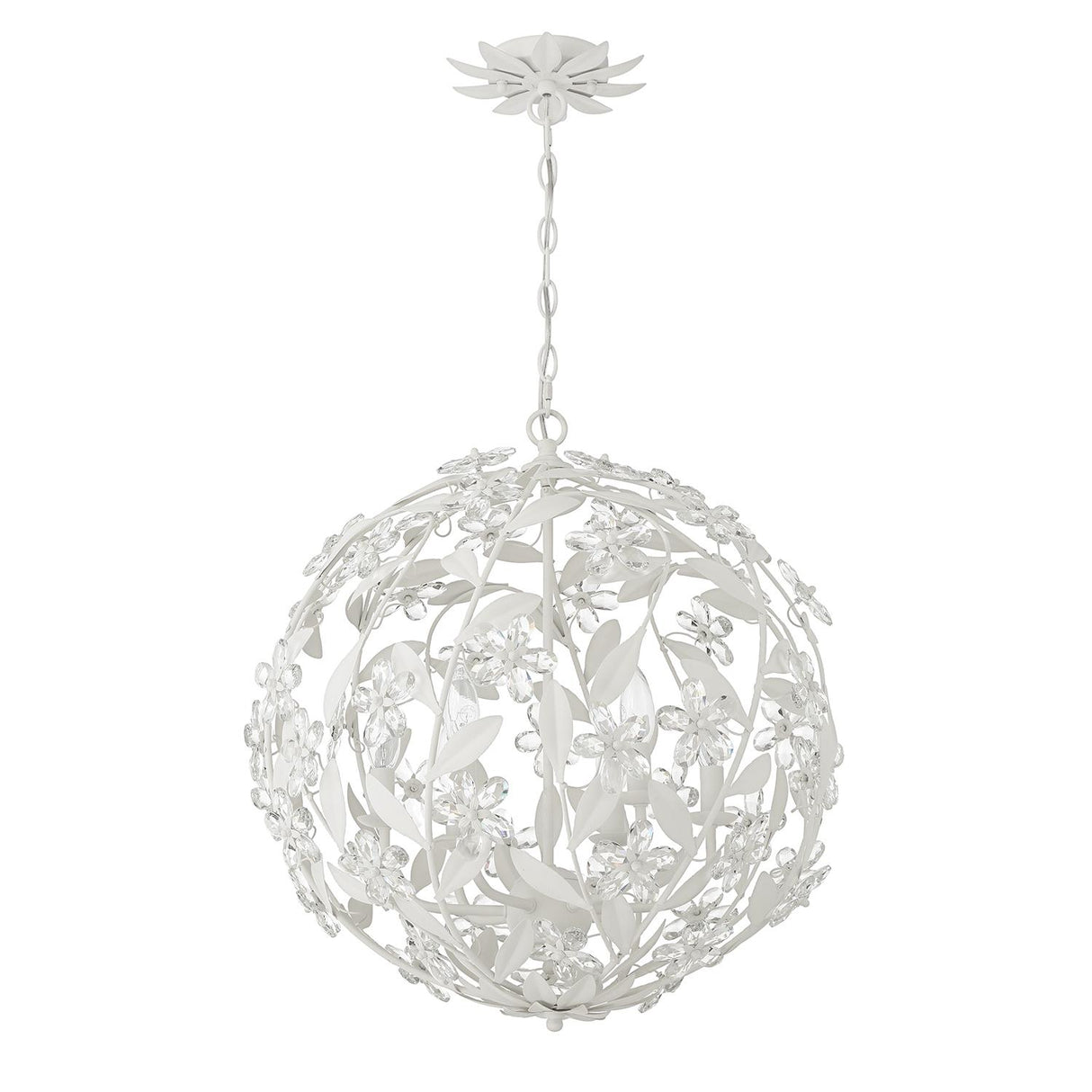 Crystorama Marselle 6 Light Matte White Pendant