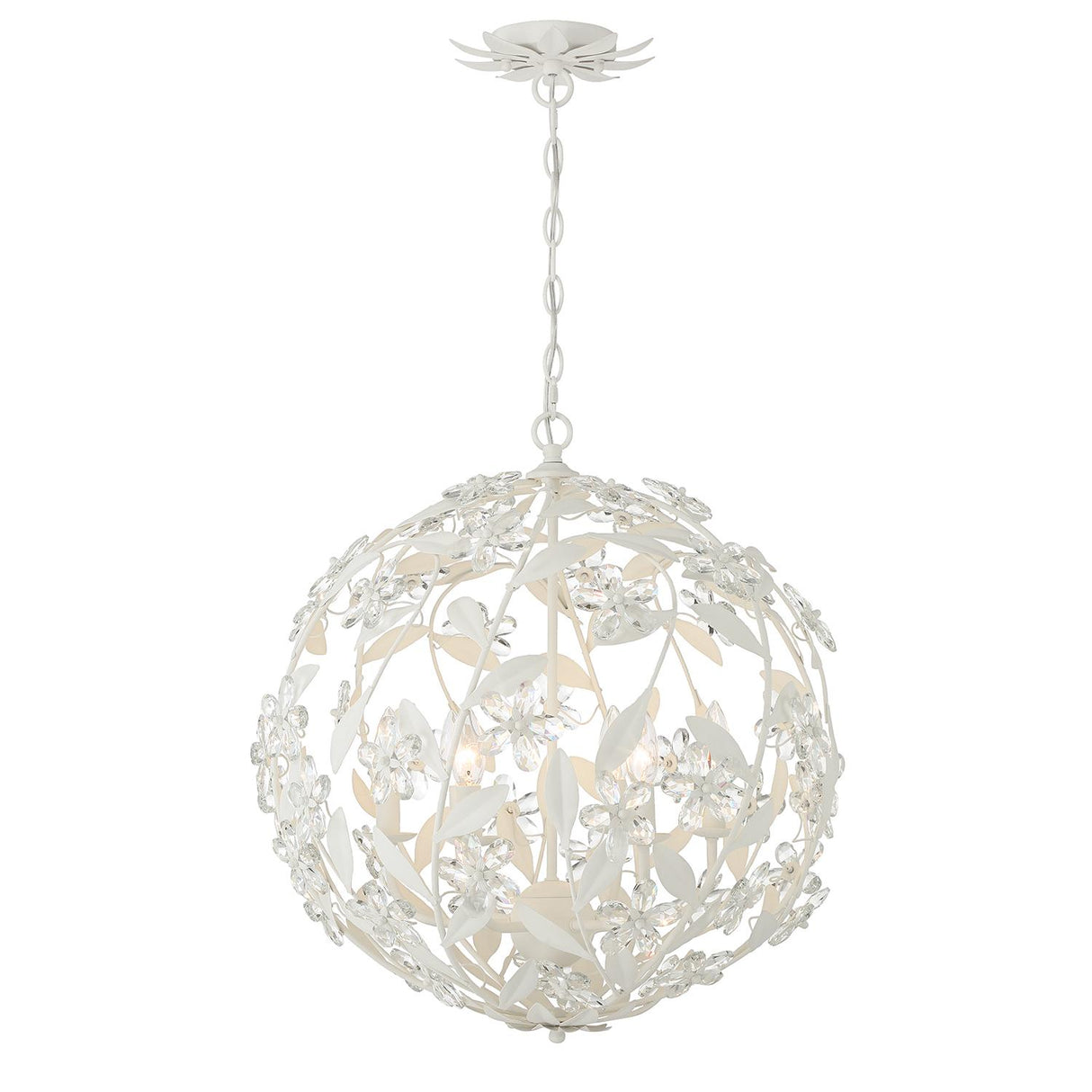Crystorama Marselle 6 Light Matte White Pendant