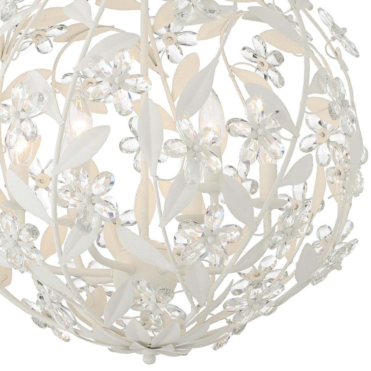 Crystorama Marselle 6 Light Matte White Pendant