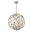 Crystorama Marselle 6 Light Antique Silver Pendant