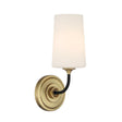 Crystorama Niles 1 Light Black Forged + Modern Gold Sconce