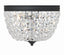 Crystorama Nola 2 Light Black Forged Flush Mount