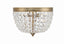 Crystorama Nola 2 Light Vibrant Gold Flush Mount