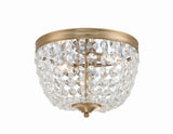 Crystorama Nola 2 Light Vibrant Gold Flush Mount