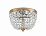 Crystorama Nola 2 Light Vibrant Gold Flush Mount