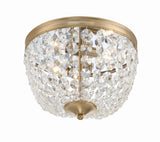 Crystorama Nola 2 Light Vibrant Gold Flush Mount