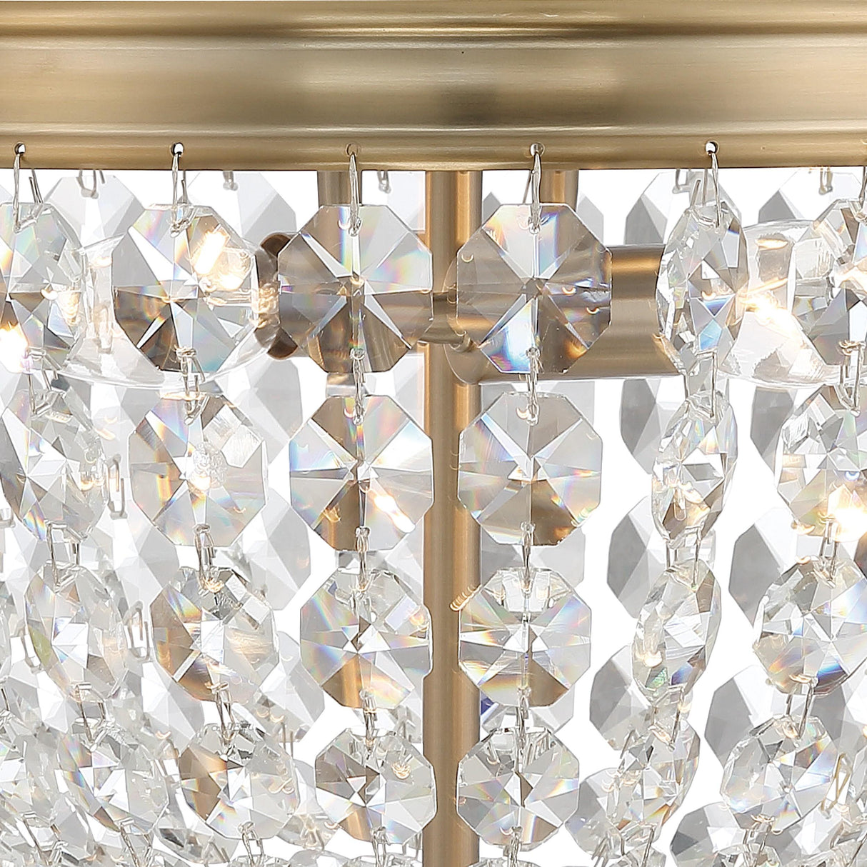 Crystorama Nola 2 Light Vibrant Gold Flush Mount