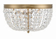 Crystorama Nola 3 Light Vibrant Gold Flush Mount