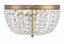Crystorama Nola 3 Light Vibrant Gold Flush Mount