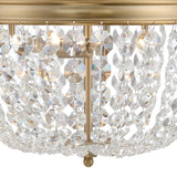 Crystorama Nola 3 Light Vibrant Gold Flush Mount