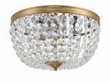 Crystorama Nola 3 Light Vibrant Gold Flush Mount