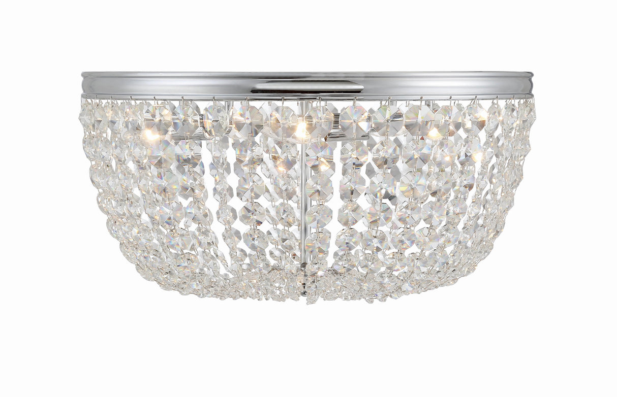 Crystorama Nola 5 Light Polished Chrome Flush Mount