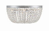 Crystorama Nola 5 Light Polished Chrome Flush Mount