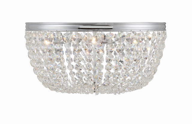 Crystorama Nola 5 Light Polished Chrome Flush Mount