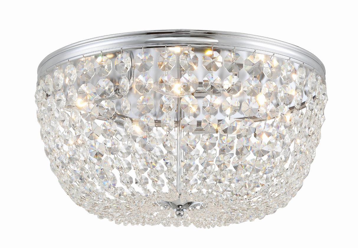 Crystorama Nola 5 Light Polished Chrome Flush Mount